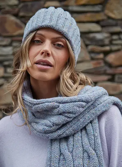 Fisherman Donegal Fleck Ribbed Beanie